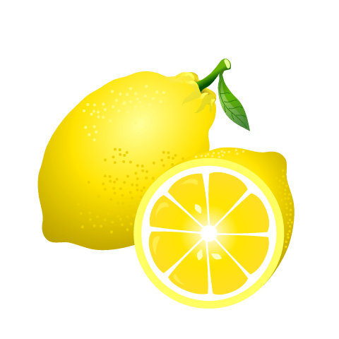 切割的柠檬