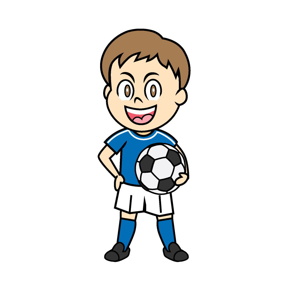 笑顔のサッカー少年 イラスト素材 超多くの無料かわいいイラスト素材