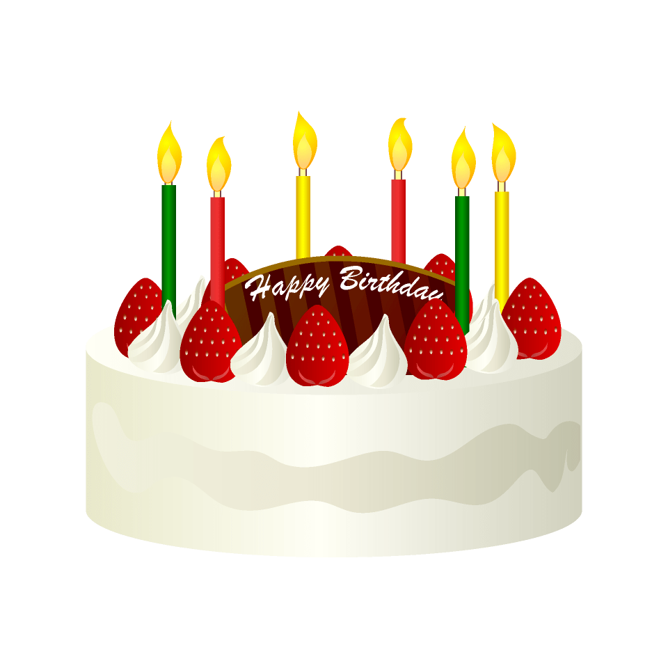 イチゴの誕生日ケーキ