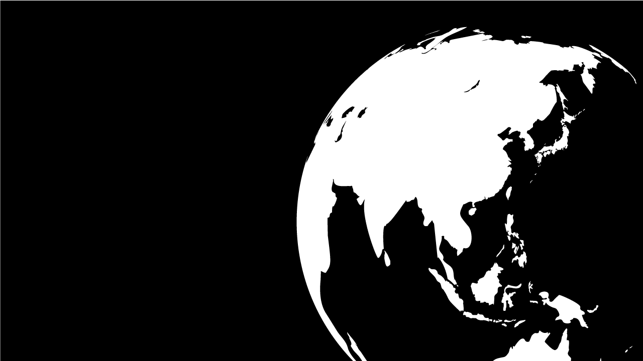 白黒シルエットの地球