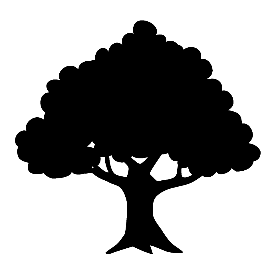 シンプルな大きな木シルエット