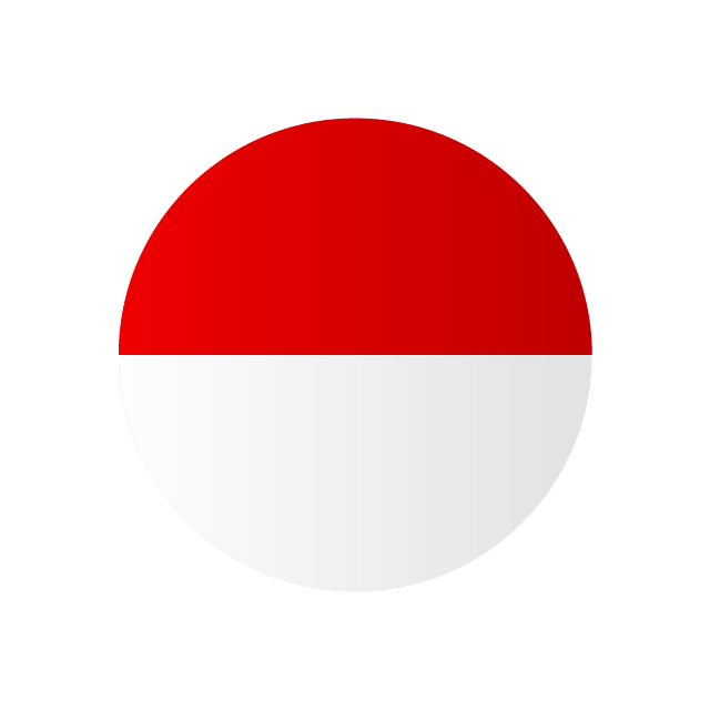 インドネシア国旗(円形)
