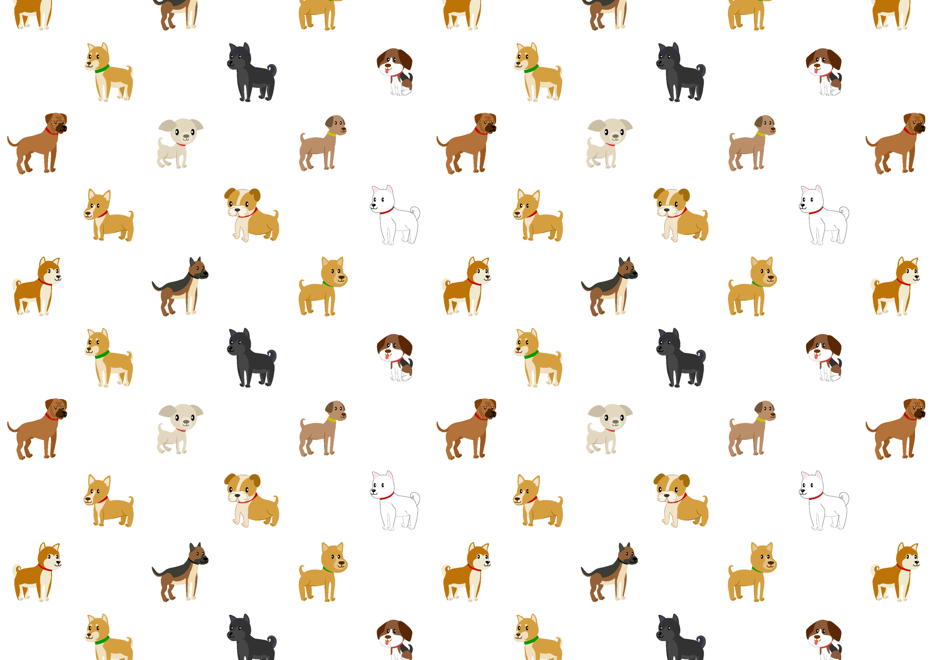 たくさんの犬壁紙