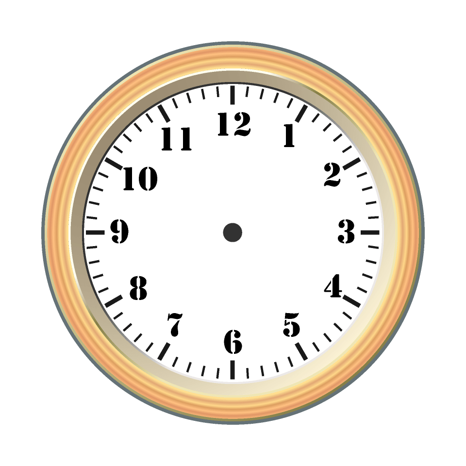 木枠の時計文字盤