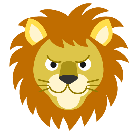 ライオンの顔 イラスト素材 超多くの無料かわいいイラスト素材