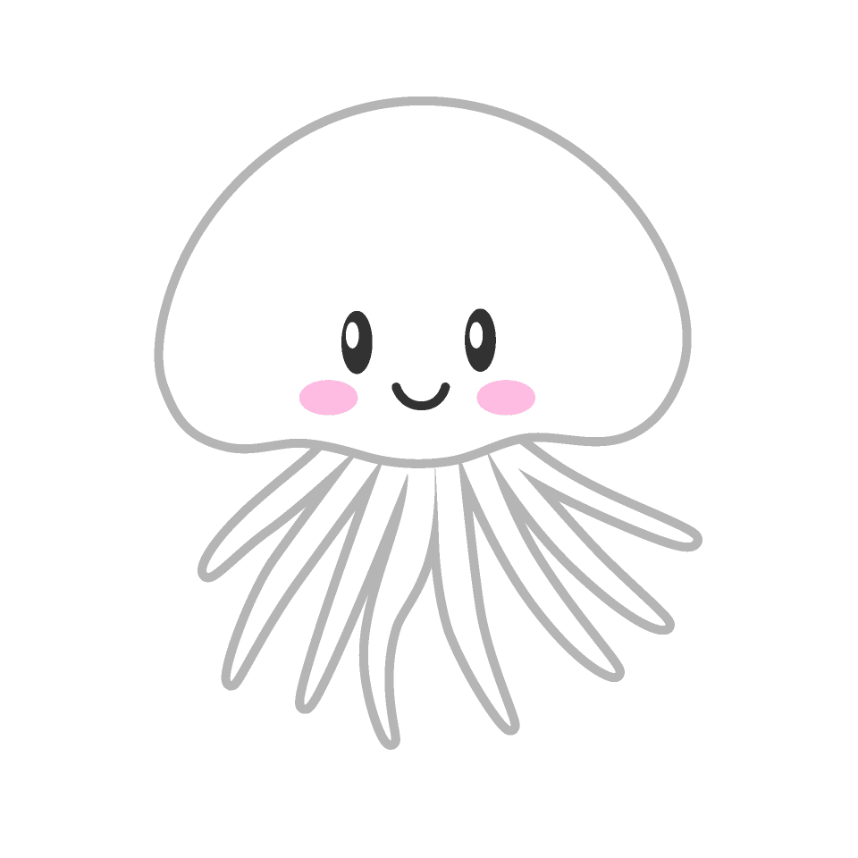 白い可愛いクラゲ