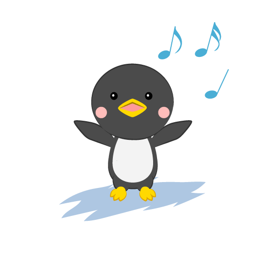 歌うペンギン イラスト素材 超多くの無料かわいいイラスト素材