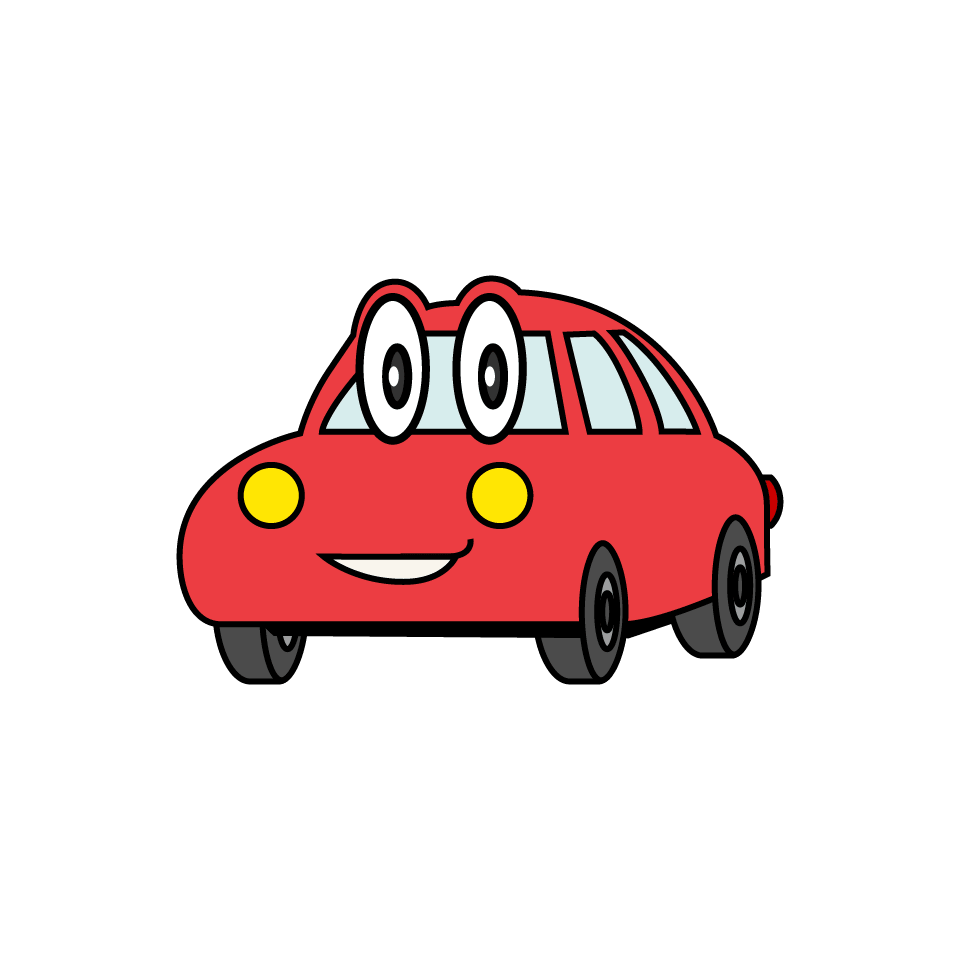 赤い車キャラクター イラスト素材 超多くの無料かわいいイラスト素材