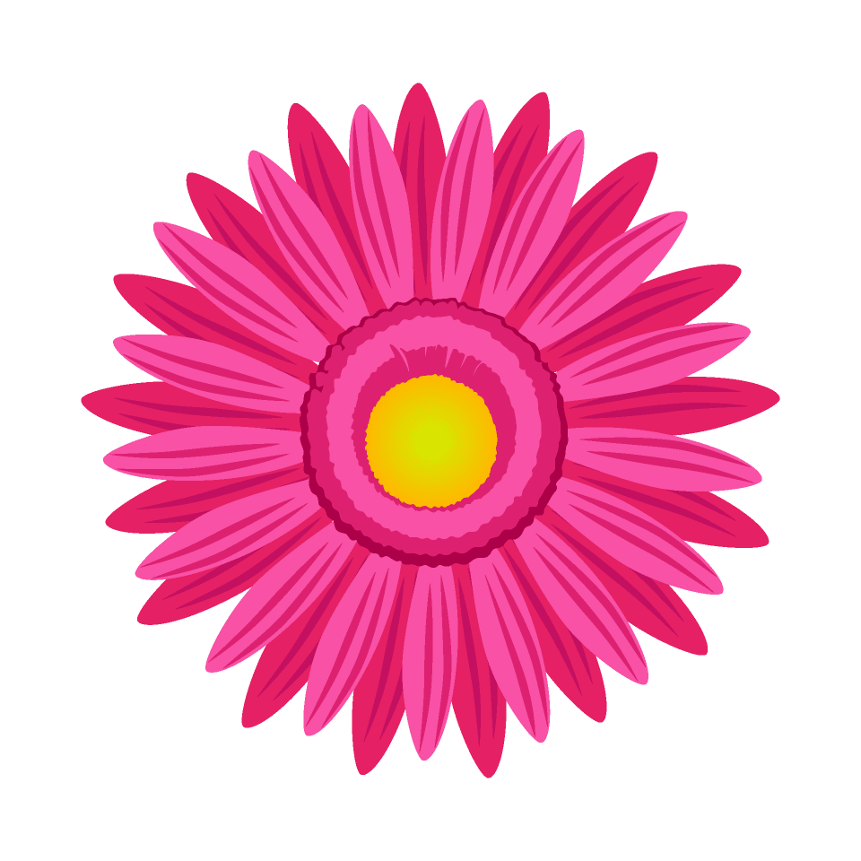 ピンクガーベラの花 イラスト素材 超多くの無料かわいいイラスト素材