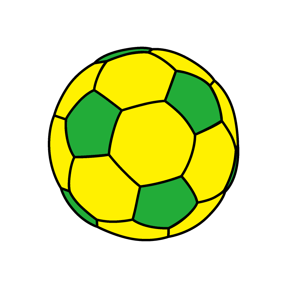 黄色和绿色足球