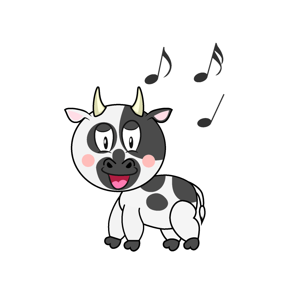 享受歌曲的牛