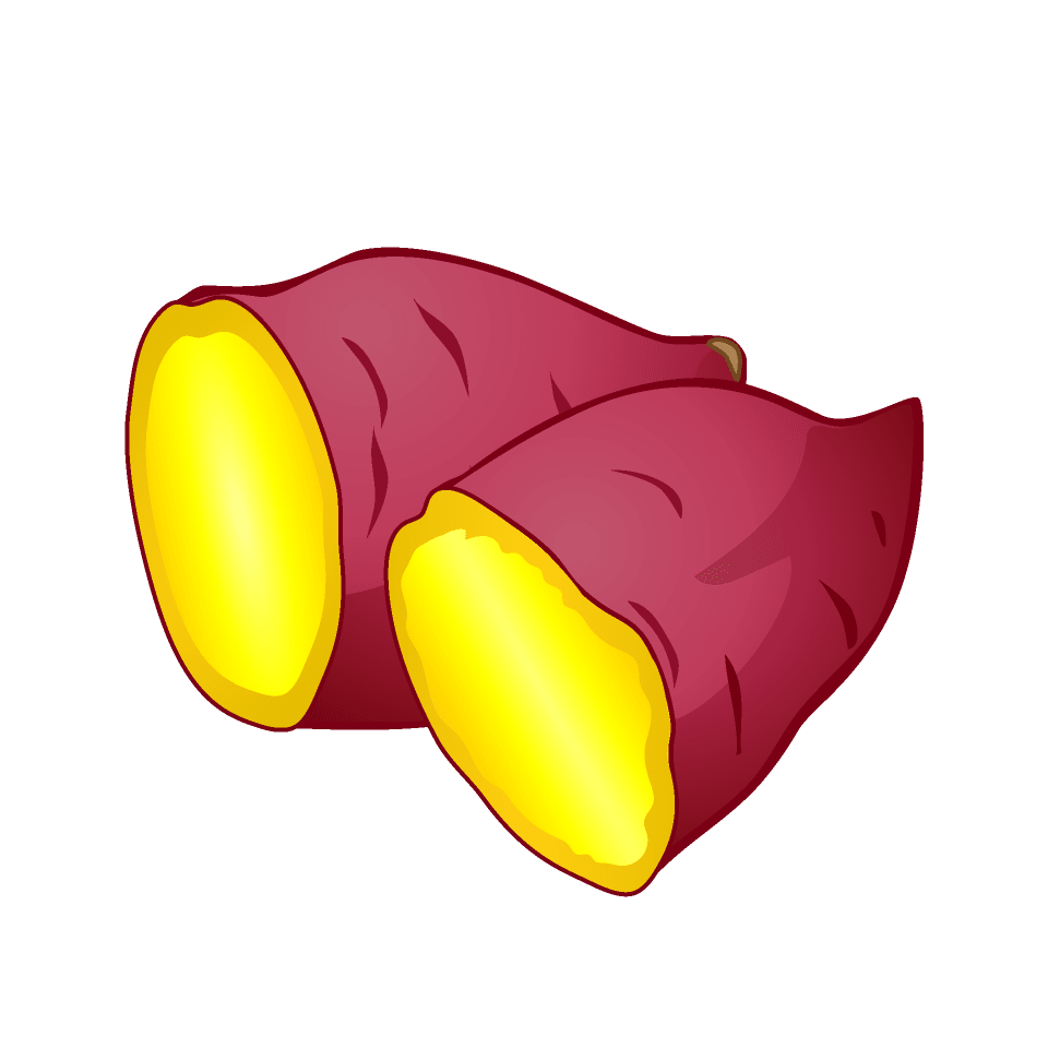 split sweet potato
