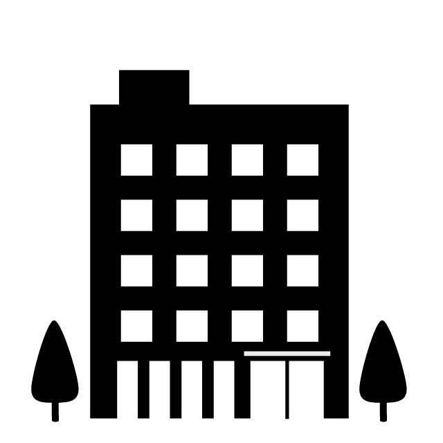 Company building silhouette