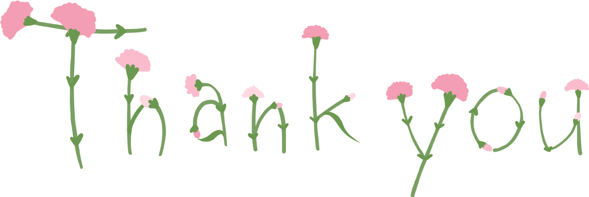 母の日のピンク色カーネーションの花文字 Thankyou カーネーション イラスト素材 超多くの無料かわいいイラスト素材