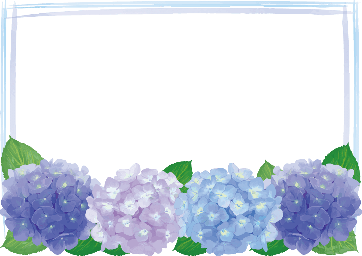 "Blue hydrangea frame frame illustration (fashionable and beautiful