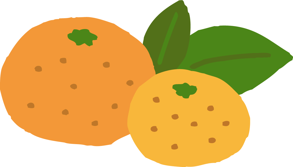 两个橘子和叶橘子