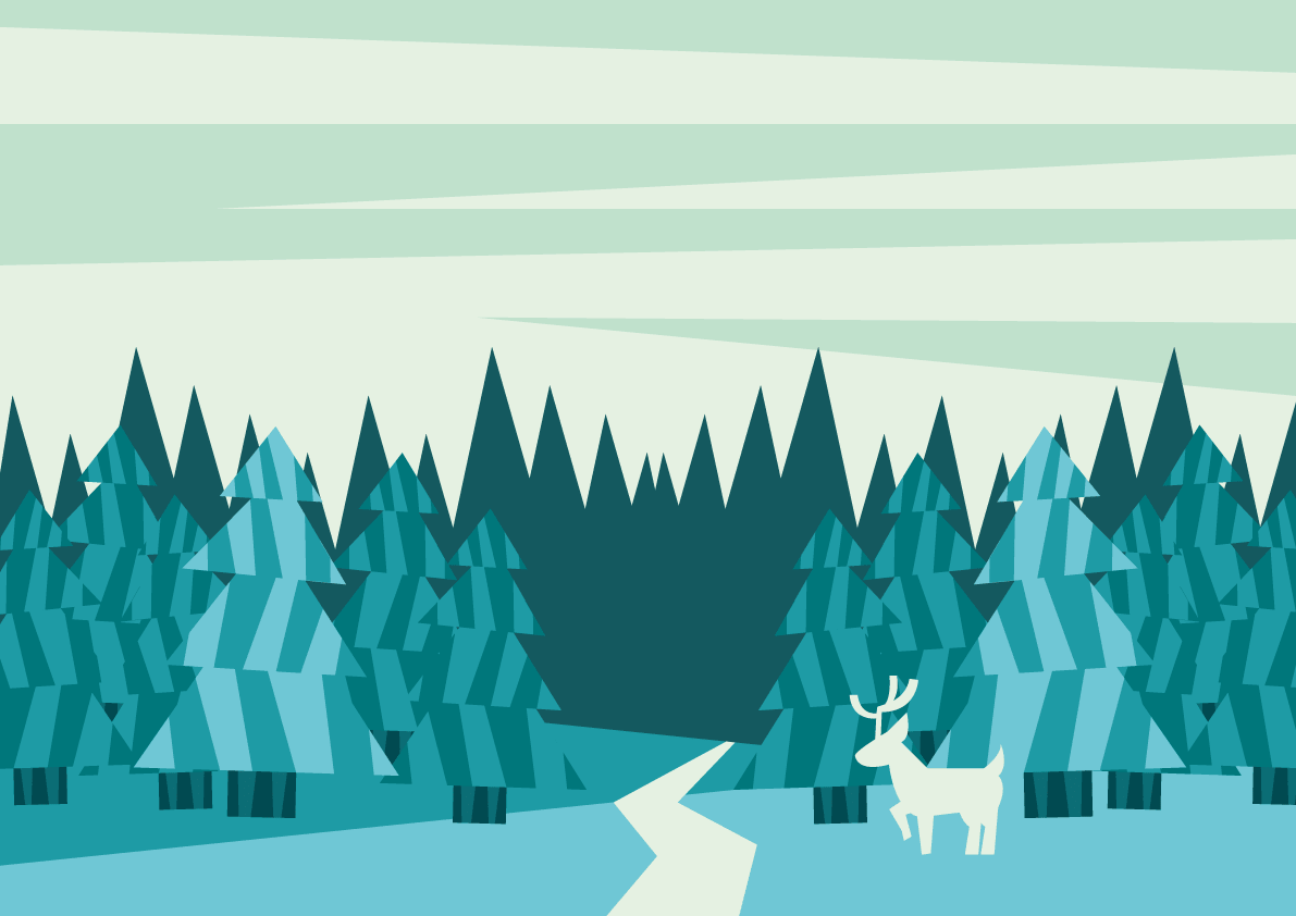 フリー背景イラスト冬 冬の森 イラスト素材 超多くの無料かわいいイラスト素材