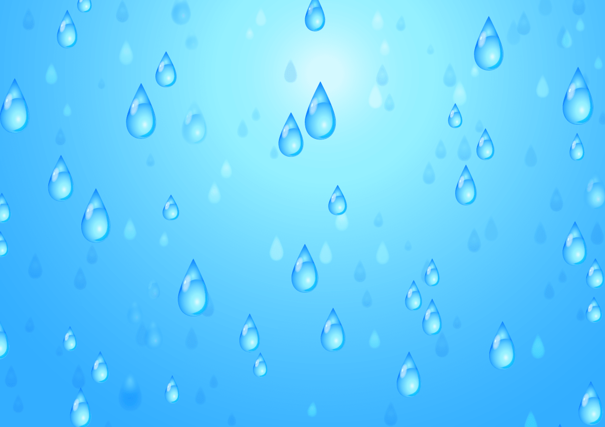 青 ブルー の綺麗なリアル水滴 雨しずく柄模様 背景 梅雨 イラスト素材 超多くの無料かわいいイラスト素材