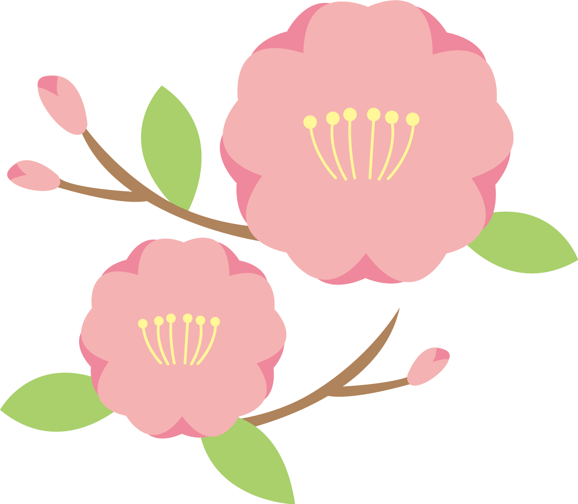 ひな祭り イラスト 桃 の 花