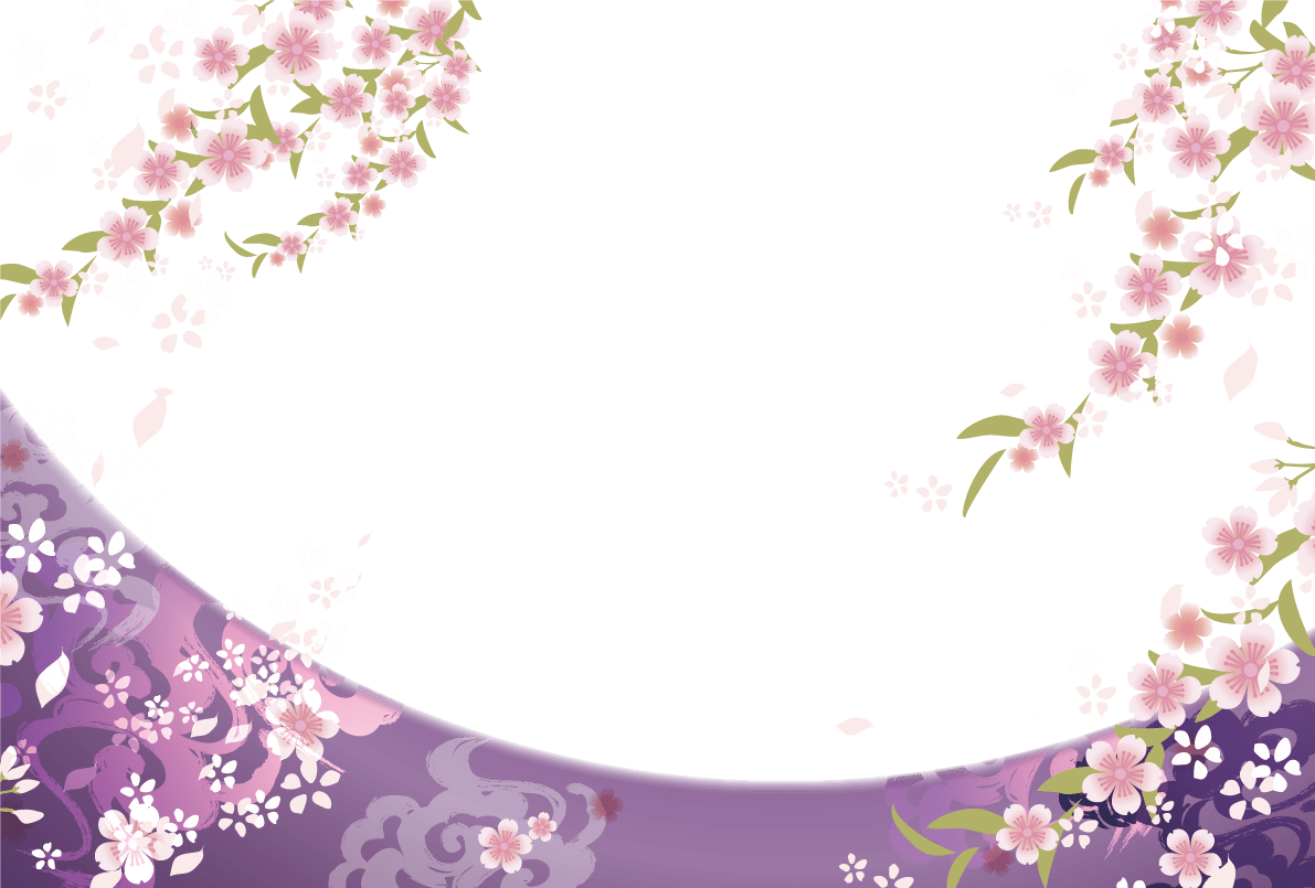 和風の柄模様と桜の枝フリー イラスト素材 超多くの無料かわいいイラスト素材