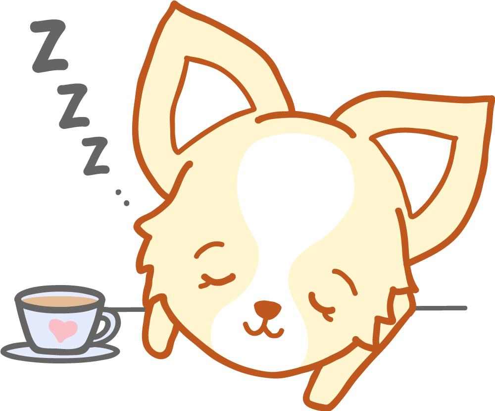 眠るチワワ-犬