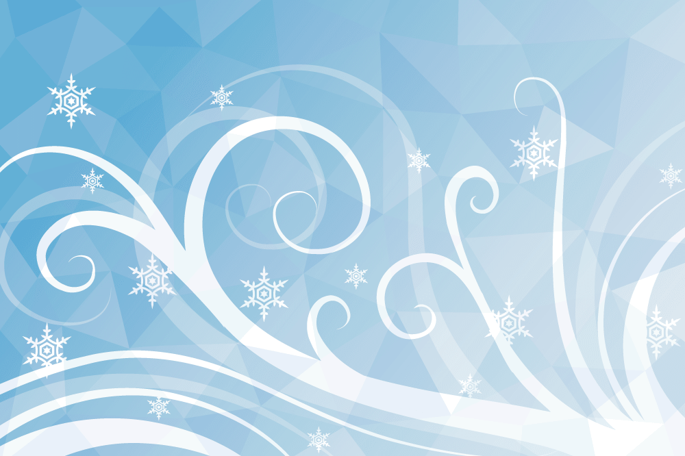 冬の背景 青 ブルー フリーイラスト 抽象的な冬のモチーフ 渦巻き イラスト素材 超多くの無料かわいいイラスト素材