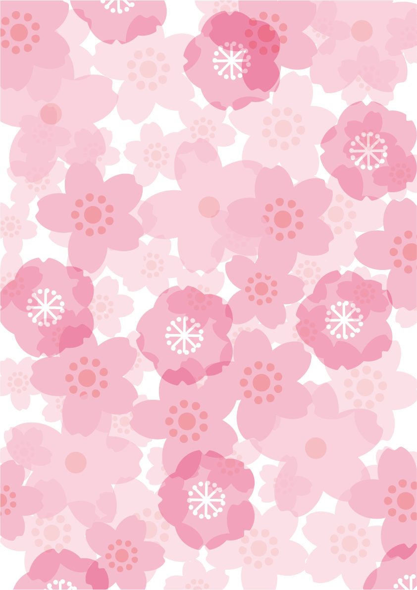 縦のかわいい桜の花柄模様 背景フリーイラスト画像 イラスト素材 超多くの無料かわいいイラスト素材