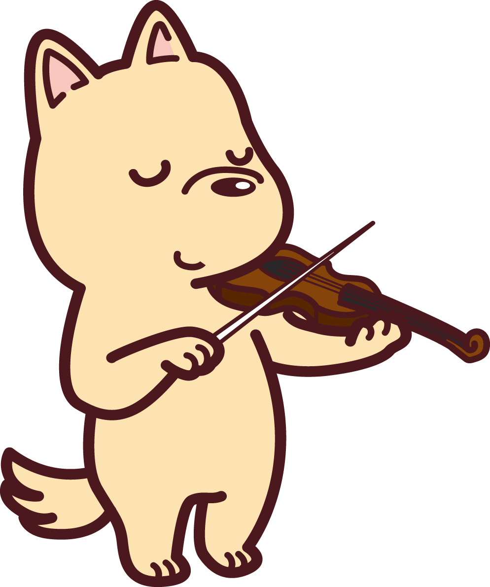 楽器を演奏している-かわいい犬