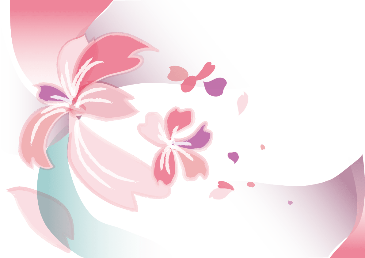 桜-春の背景イラスト-花びら(デザインアート)