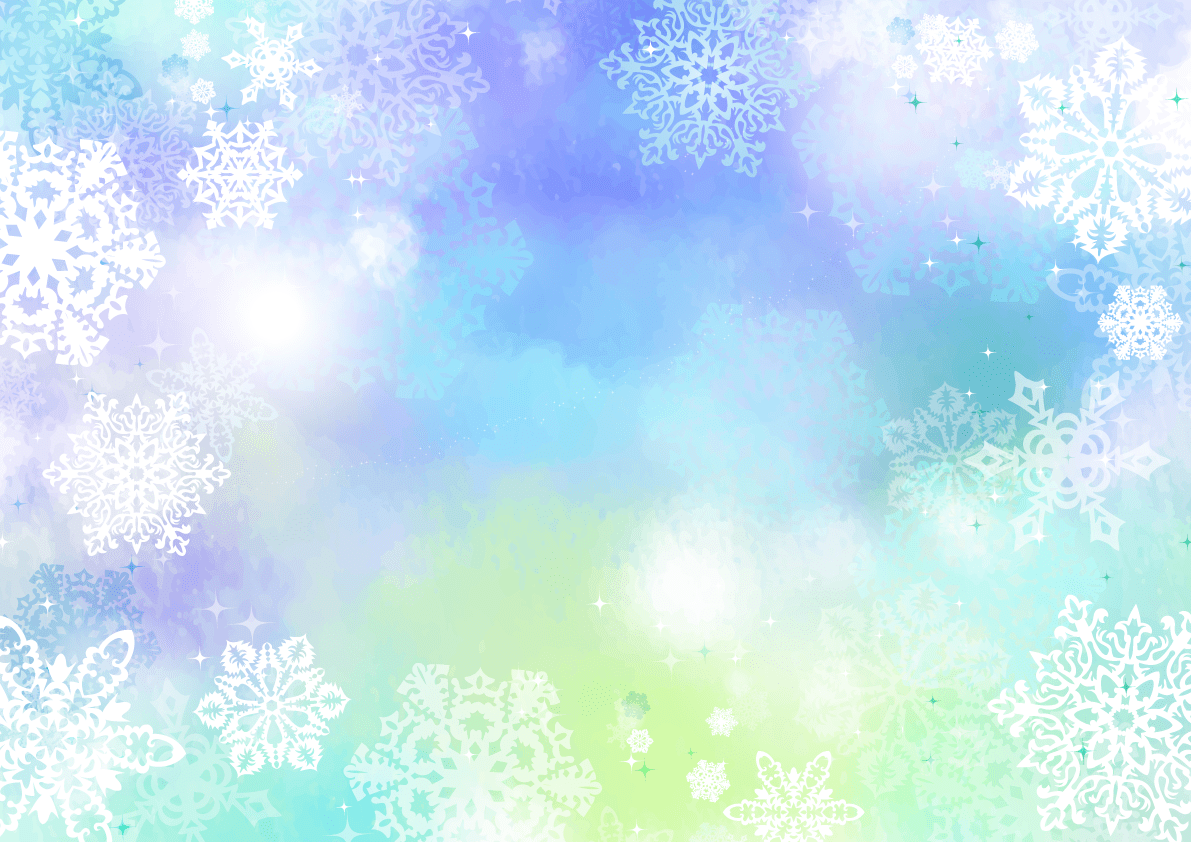冬の背景イラスト(鮮やかな雪の結晶模様-柄)