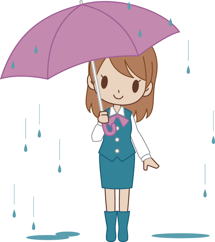 雨の中 傘をさすol イラスト素材 超多くの無料かわいいイラスト素材