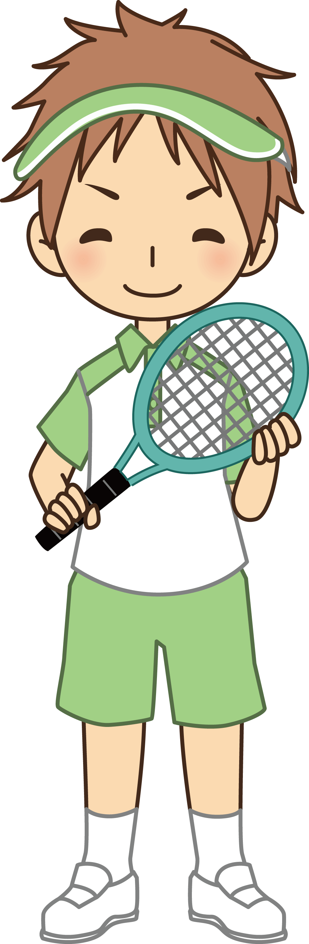 男性网球选手为球拍