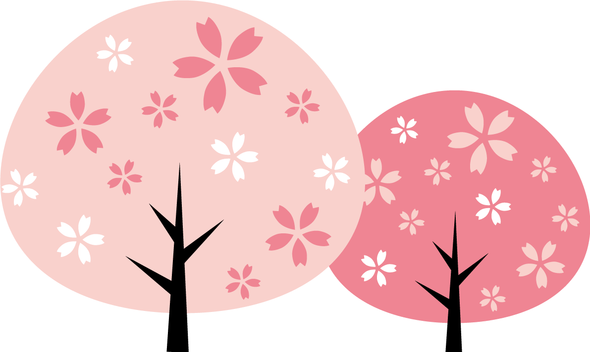 2色の桜の木 おしゃれ イラスト素材 超多くの無料かわいいイラスト素材