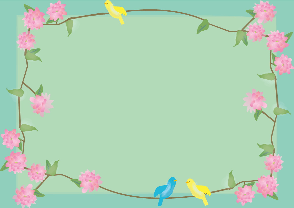 庭桜 にわざくら 春4月の花フレーム イラスト素材 超多くの無料かわいいイラスト素材