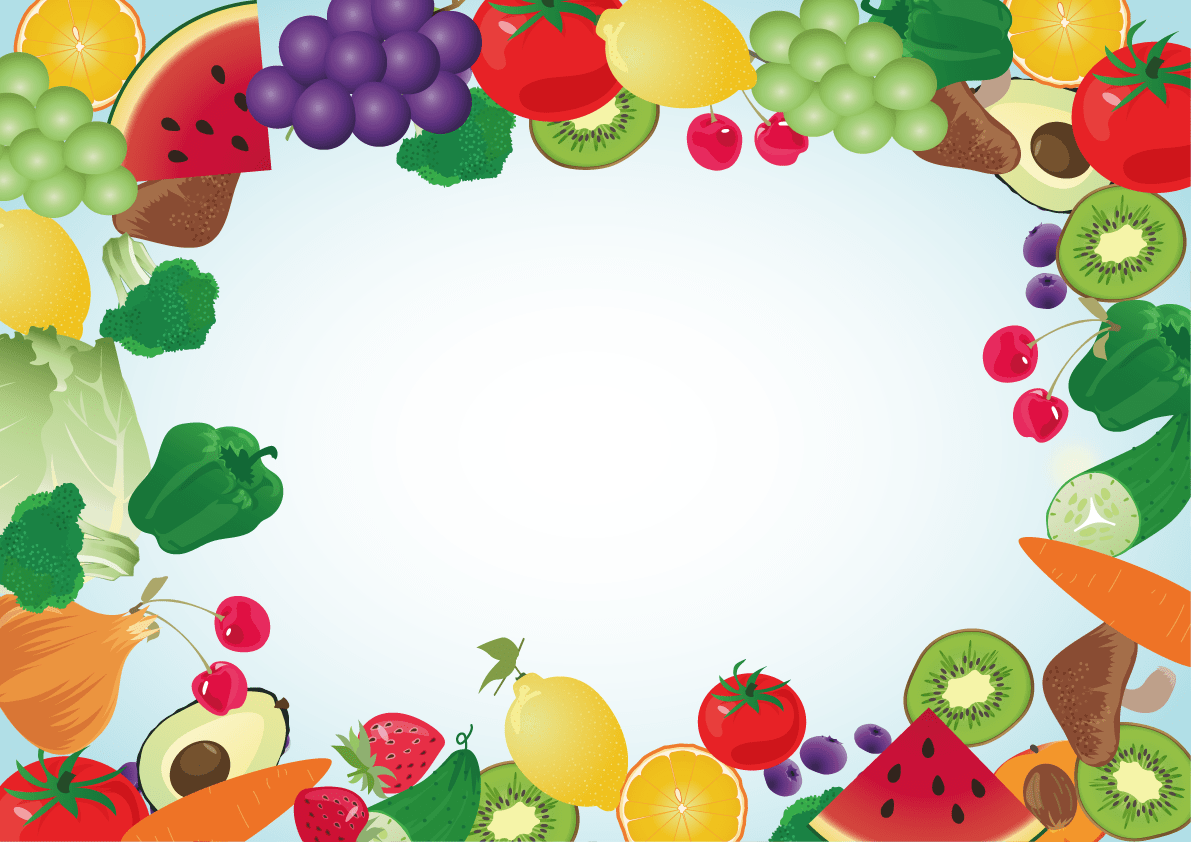 野菜と果物のフレームイラスト 食べ物 イラスト素材 超多くの無料かわいいイラスト素材