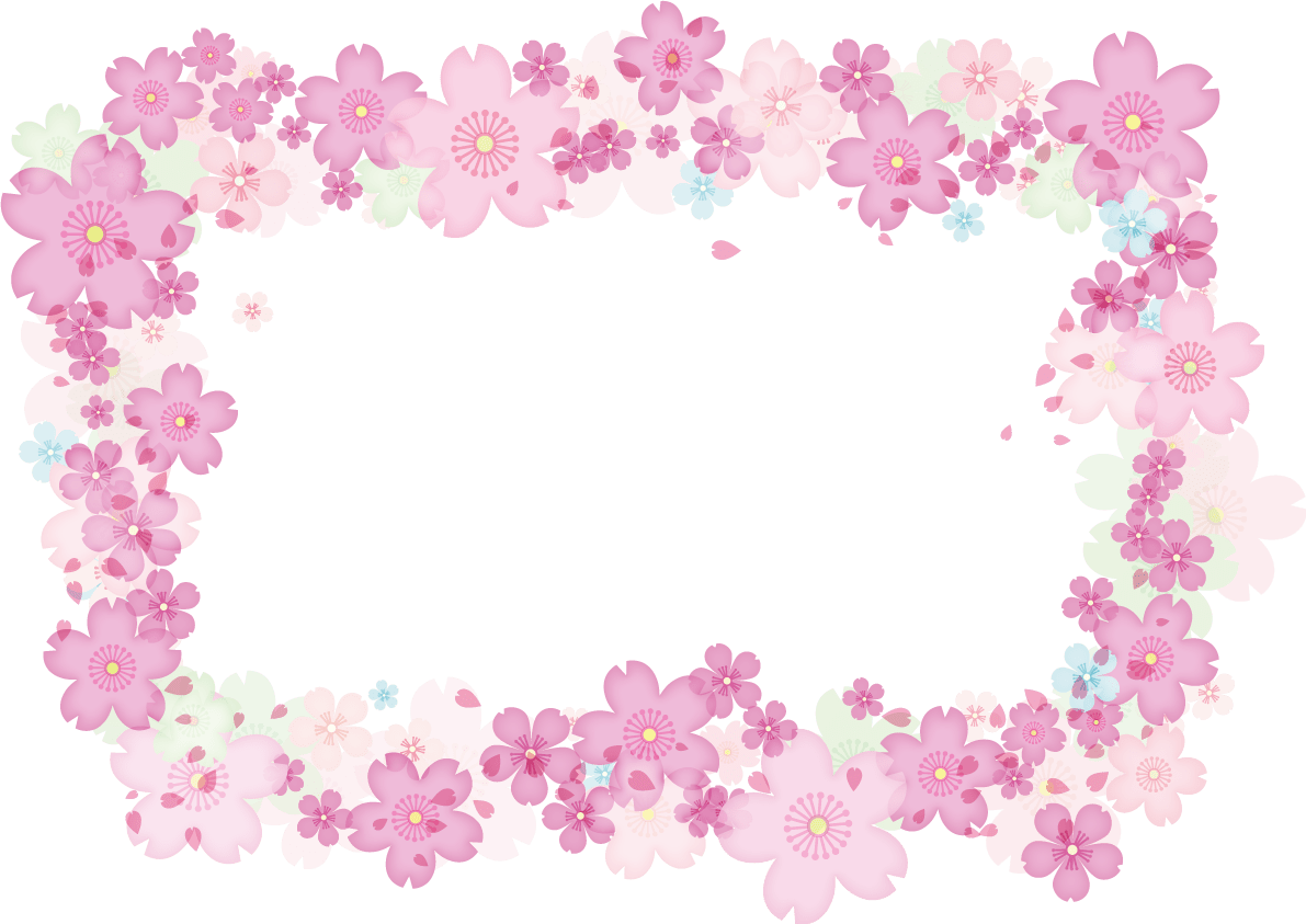 Cherry Blossom Petal Frame With Overlapping Pastel Colors Illustration Transparent No Background Frame Illustration Material Lots Of Free Illustration Materials Images