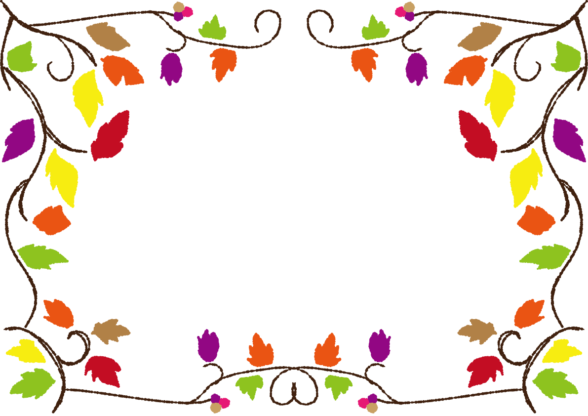 Frame decorative frame illustration surrounded by fashionable maple (autumn leaves) / Autumn