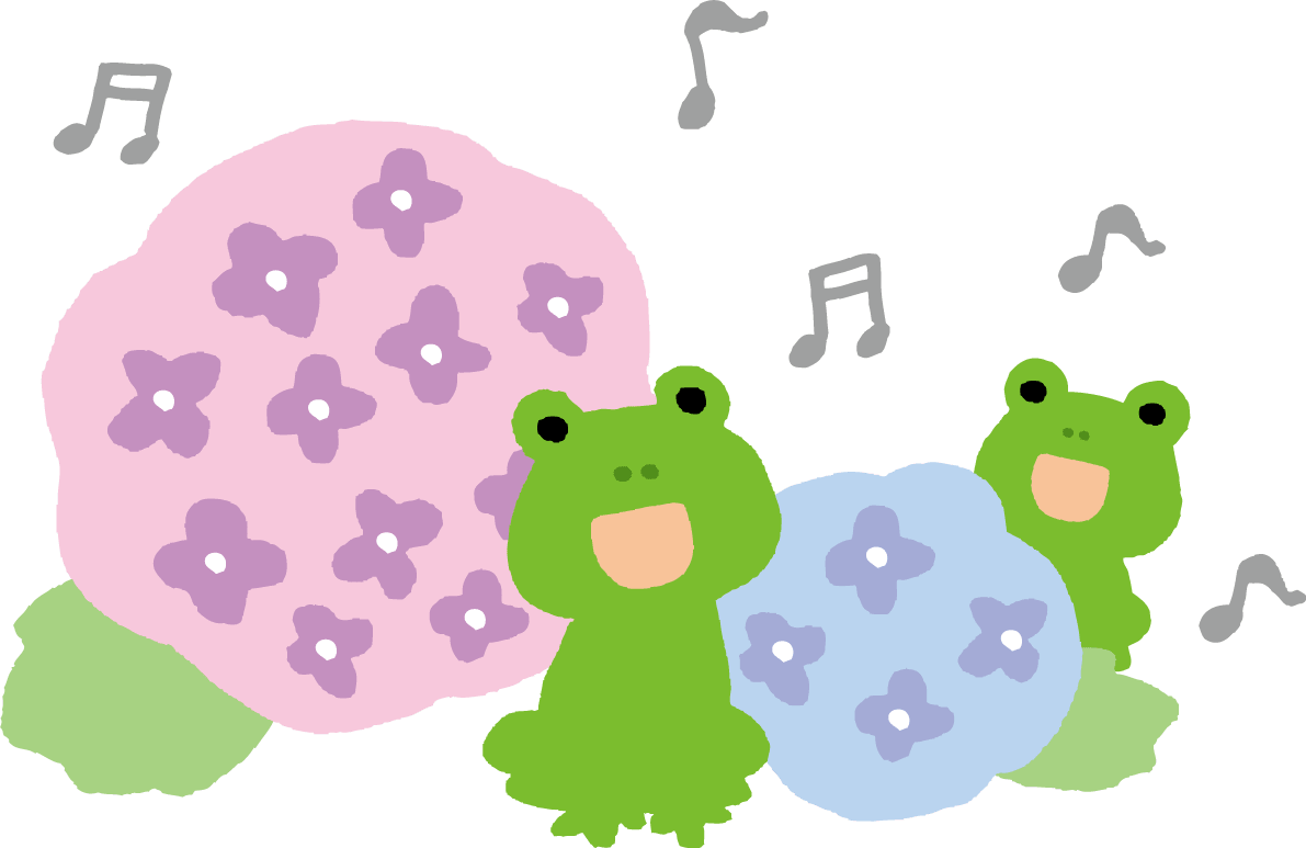 绣球花和唱歌的青蛙