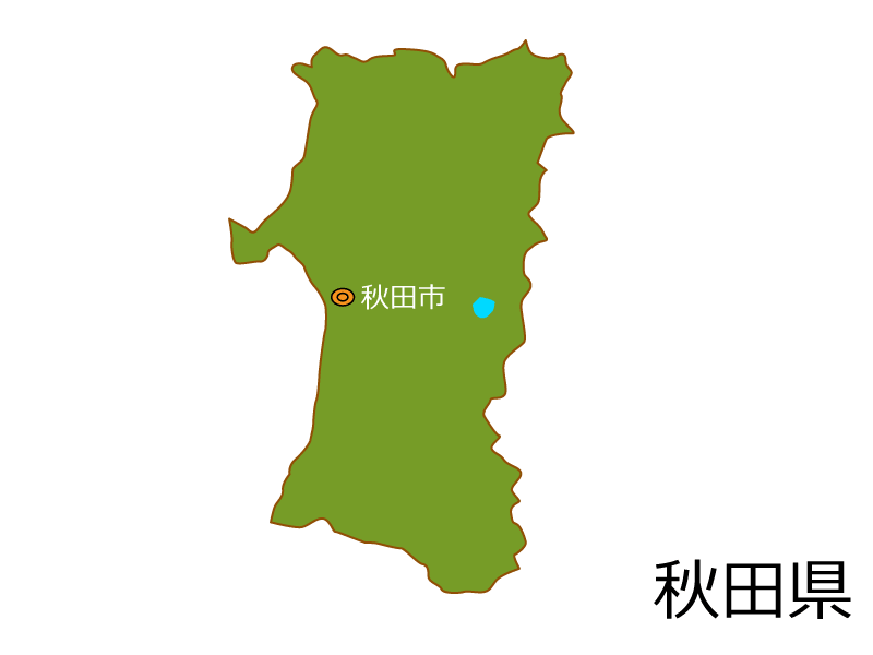 秋田县和秋田市的地图