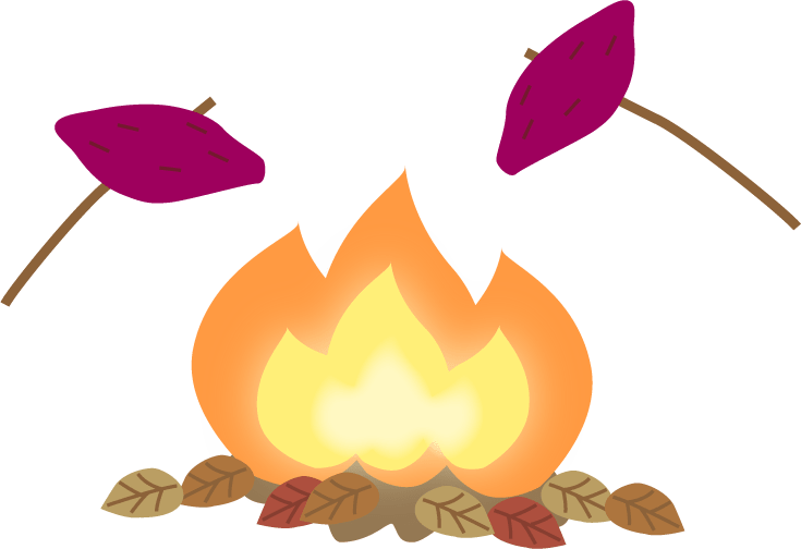篝火和烤芋头
