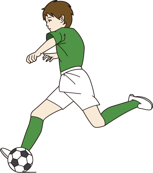 サッカーでシュートする少年 イラスト素材 超多くの無料かわいいイラスト素材