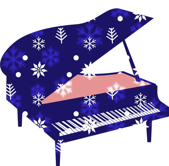 雪の結晶とグランドピアノ イラスト素材 超多くの無料かわいいイラスト素材