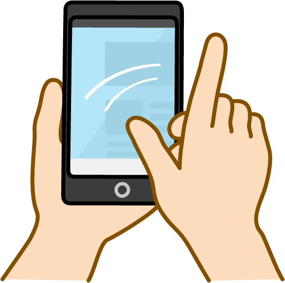 スマホでスワイプをしている イラスト素材 超多くの無料かわいいイラスト素材