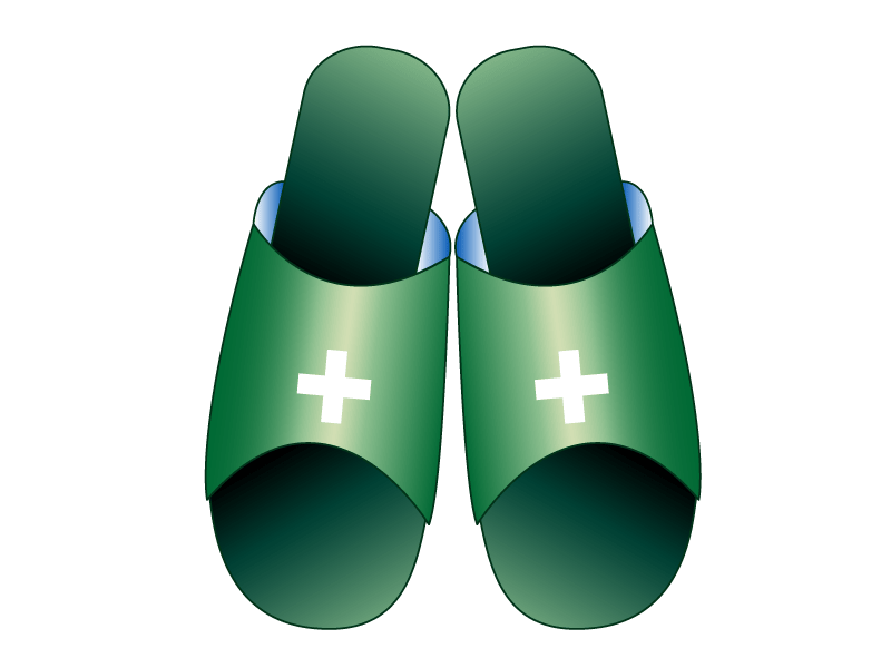 绿色医疗拖鞋