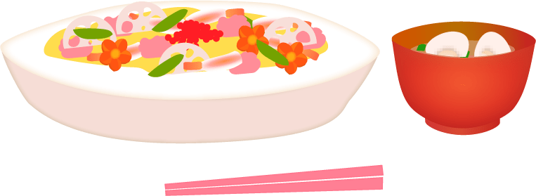 雛祭り ちらし寿司とはまぐりのお吸い物 イラスト素材 超多くの無料かわいいイラスト素材