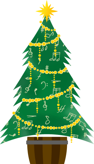 音符のクリスマスツリー イラスト素材 超多くの無料かわいいイラスト素材