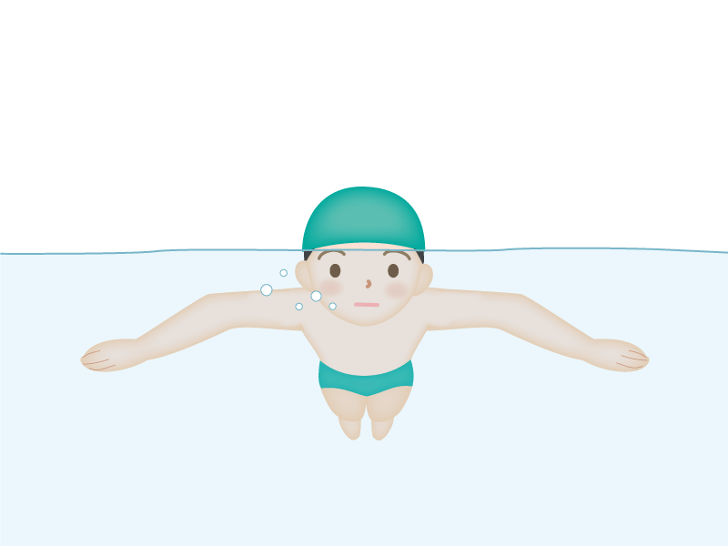 水泳-平泳ぎ素材