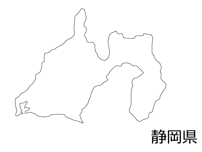 静岡県の白地図素材