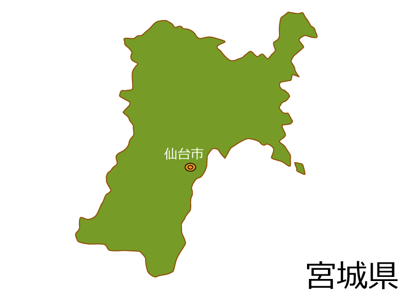 宫城县和仙台市的地图