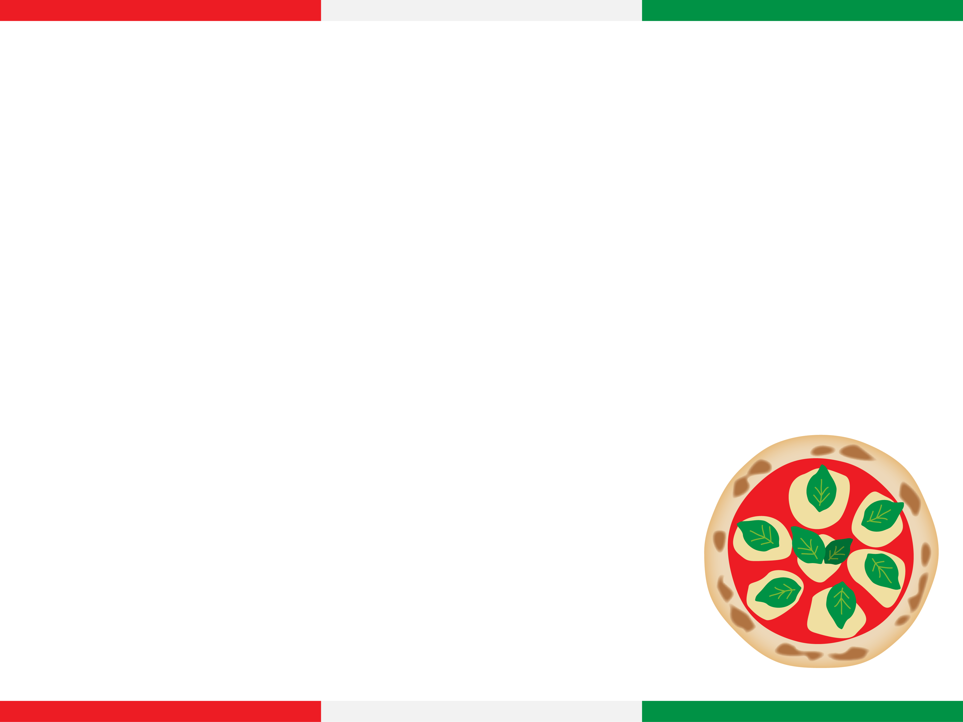 披萨意大利彩色上下装饰框
